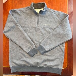 Columbia Sweater Mens XL blue Quarter Zip Fleece Pullover Outdoors Warm